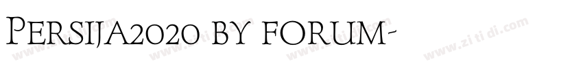 Persija2020 by forum字体转换